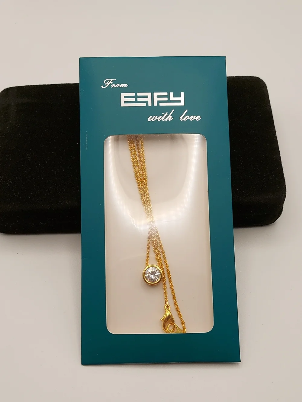 EFFY NIP Gold-Plated Crystal Pendant 18 " Necklace - Picture 3 of 13